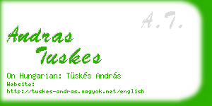 andras tuskes business card