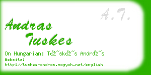 andras tuskes business card